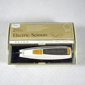 Sears Roebuck 2 Speed Vintage Electric Scissors Case 25 2179 Tested Working